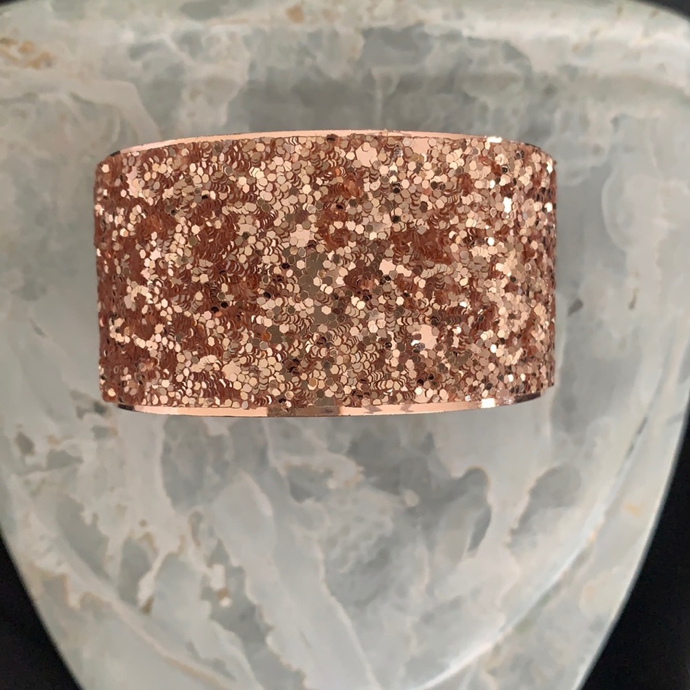 Aldo Rose Gold Sparkle Cuff Bracelet